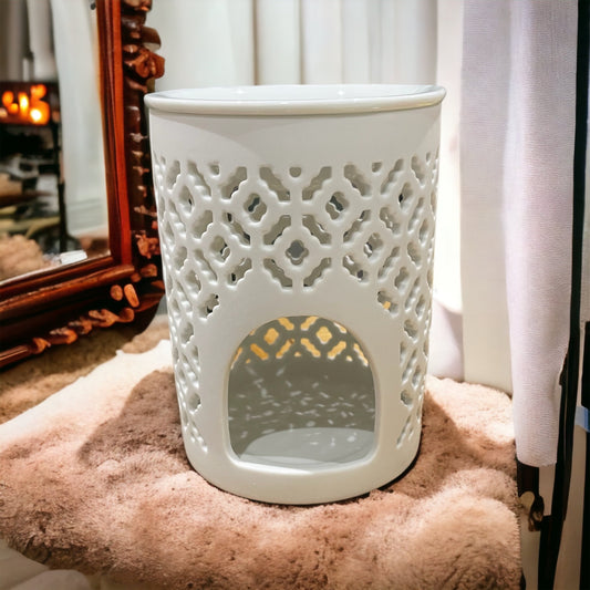 White Matte Lattice Burner